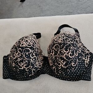 Elegant Black and Gold Women's Bra